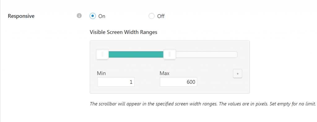 Responsive Option - Custom Scrollbar WordPress Plugin